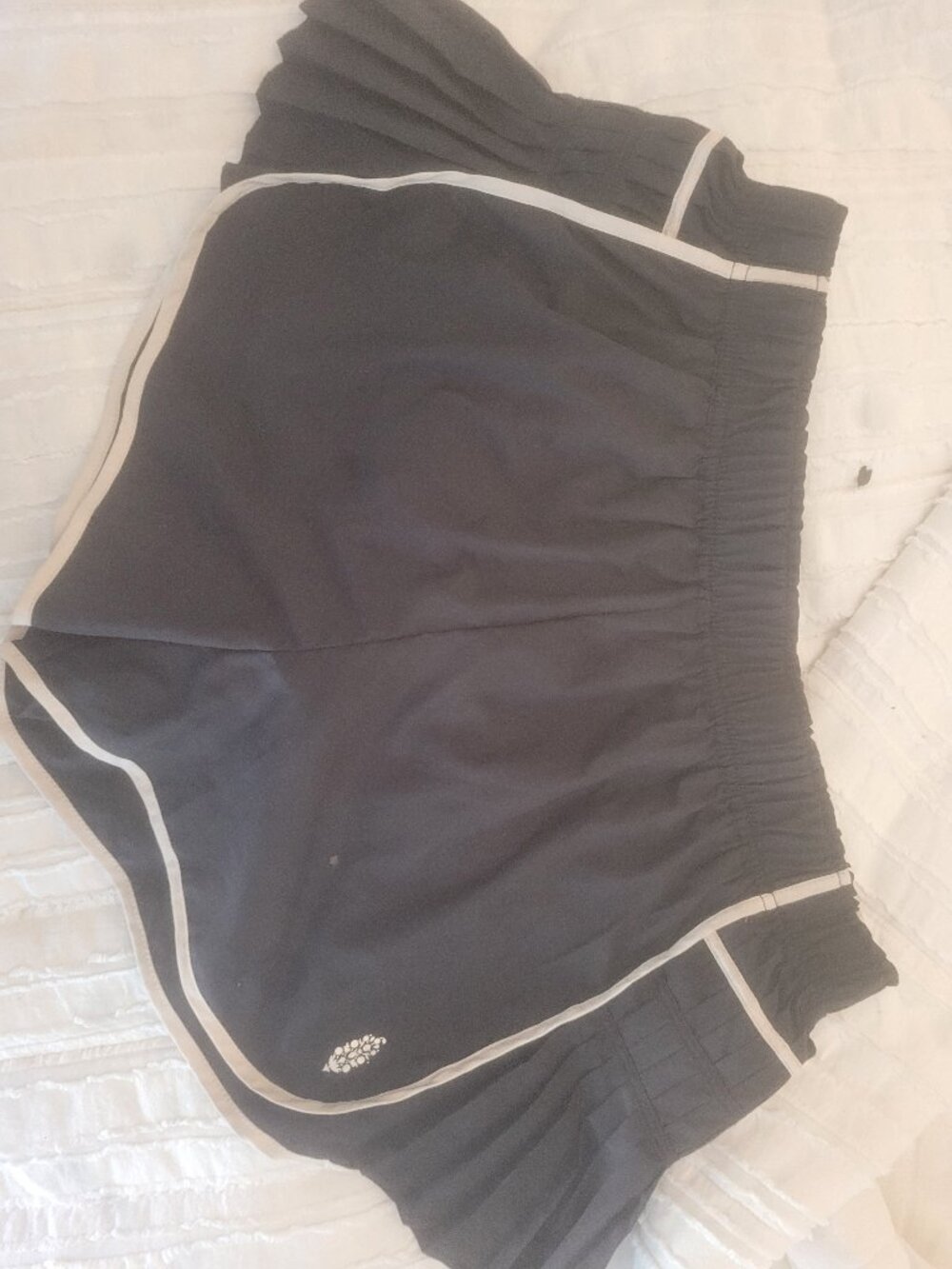 Free people black and white running shorts